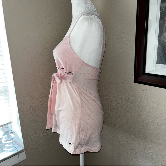 Vintage Y2K Hollister 2000s RARE! Iconic Baby Pink Babydoll Bow Tank Top - Picture 5 of 10